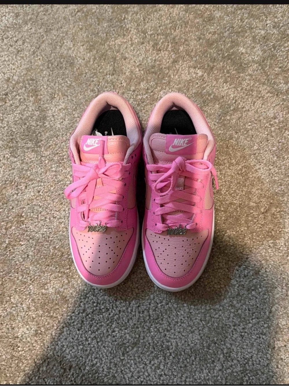Nike Kids Pink Two-Tone Low-Top Sneakers